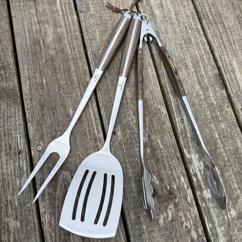 Kit Para Churrasqueiras ao ar Livre Aço Inox 304