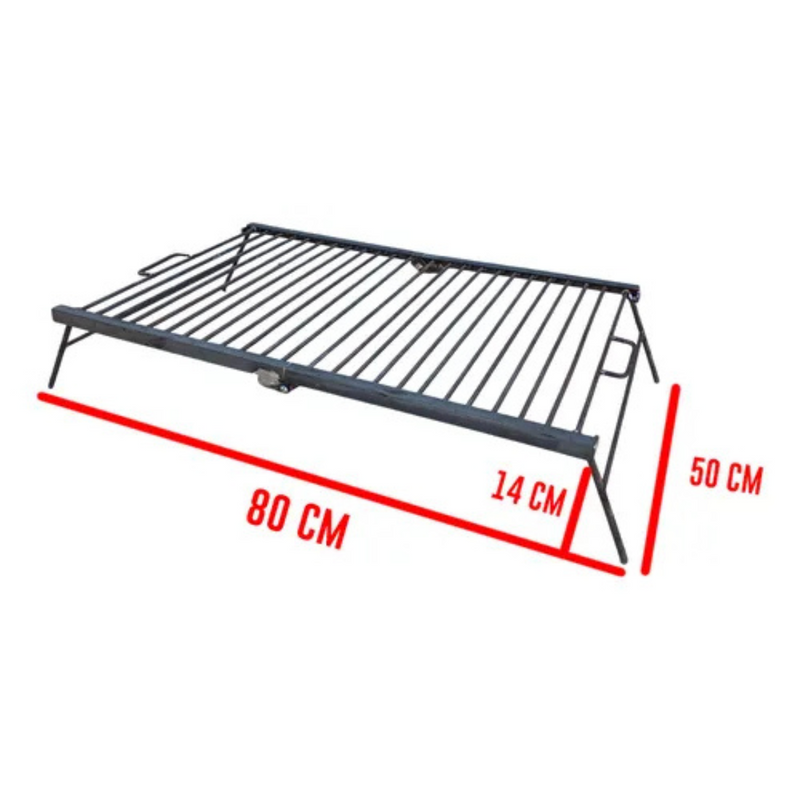 Grelha Portátil Aço Inox 304 - 6 mm, 80x50