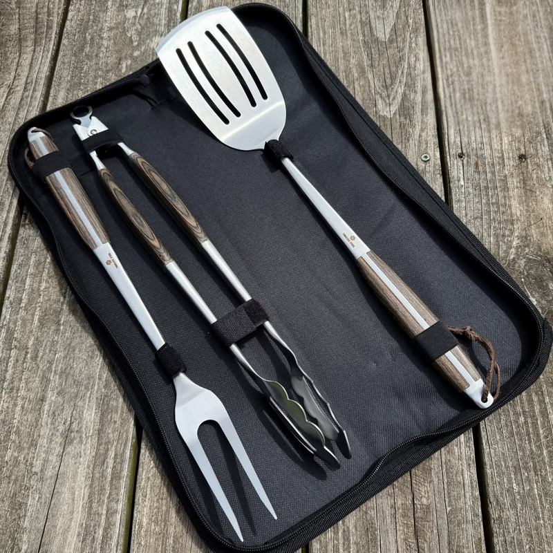 Kit Para Churrasqueiras ao ar Livre Aço Inox 304