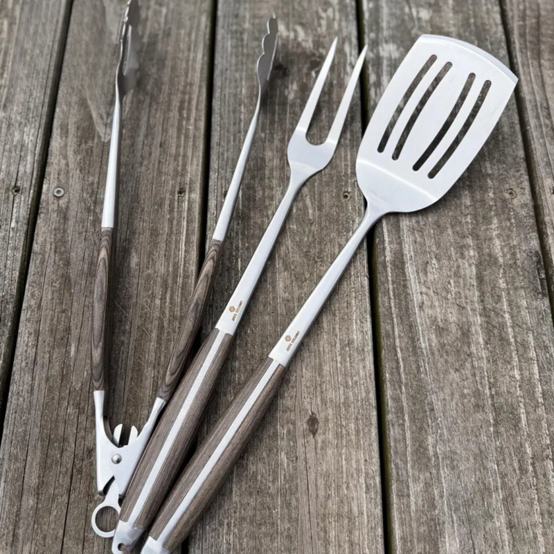 Kit Para Churrasqueiras ao ar Livre Aço Inox 304