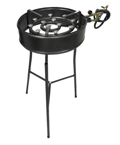 Fogareiro Industrial Tripé Zincado – Borda 35cm | Altura 60cm | Alta Pressão
