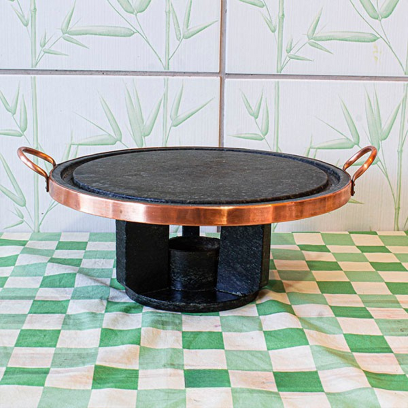 Grelha em Pedra Sabão 27cm 32cm e 40cm + Réchaud – Bigorna Cutelaria