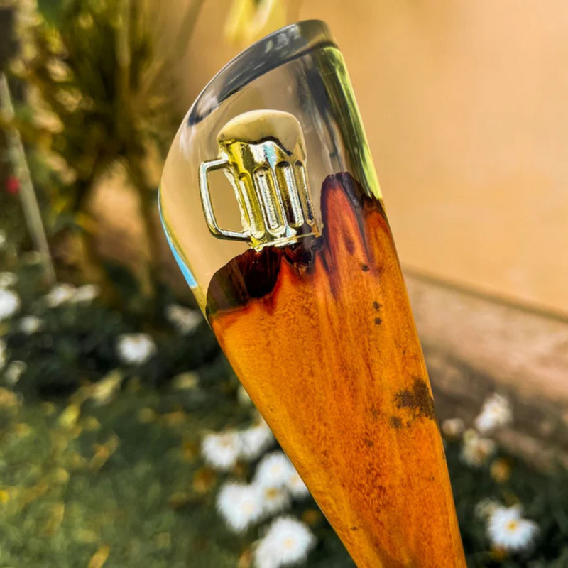 Faca de Churrasco - Mestre Churrasqueiro com Cabo Pingente Caneca + Case especial em couro