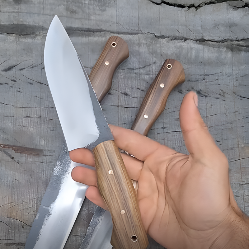 Kit Javalizera 3 – Trio de Facas Artesanais Forjadas em Disco de Arado Cavalinho