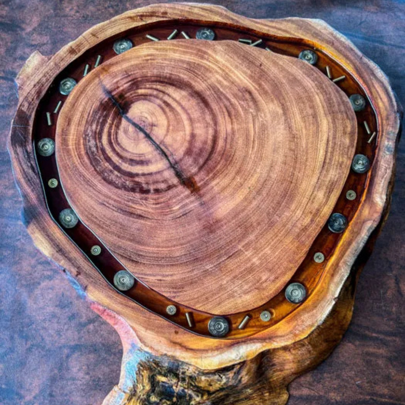 Tábua de Corte Artesanal com Cartuchos Tamanho 64x46×5 kg 4,90