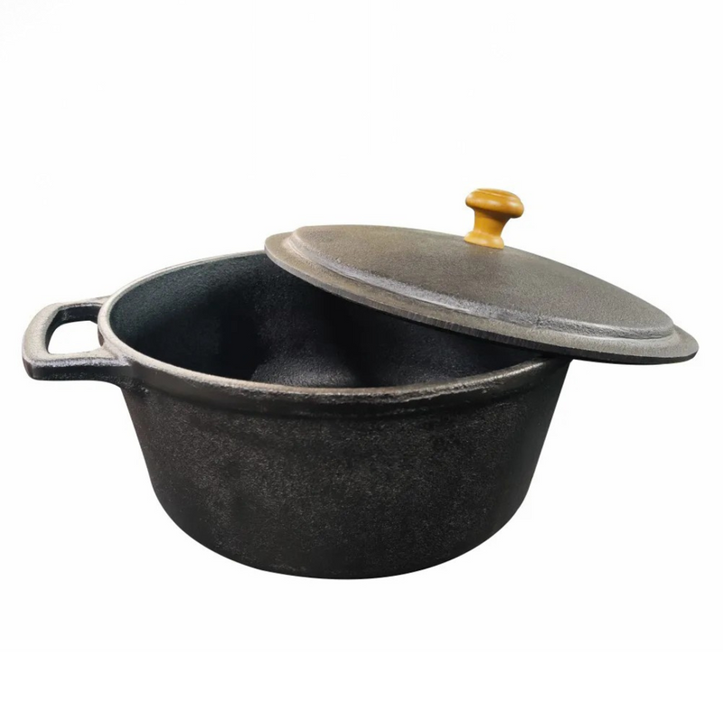 Panela de Ferro Fundido com Tampa de Ferro – Tradicional,