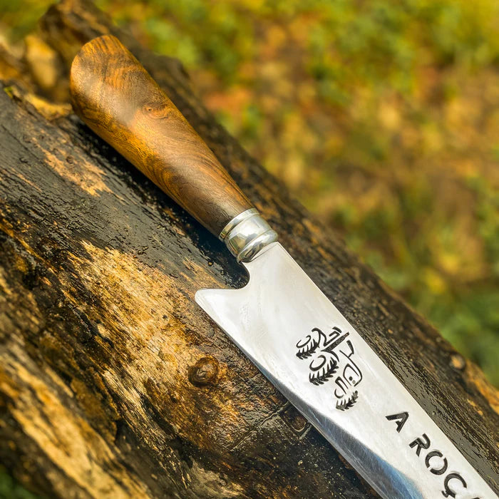 Faca de Churrasco - Roça Venceu com Cabo madeira + Case especial em couro