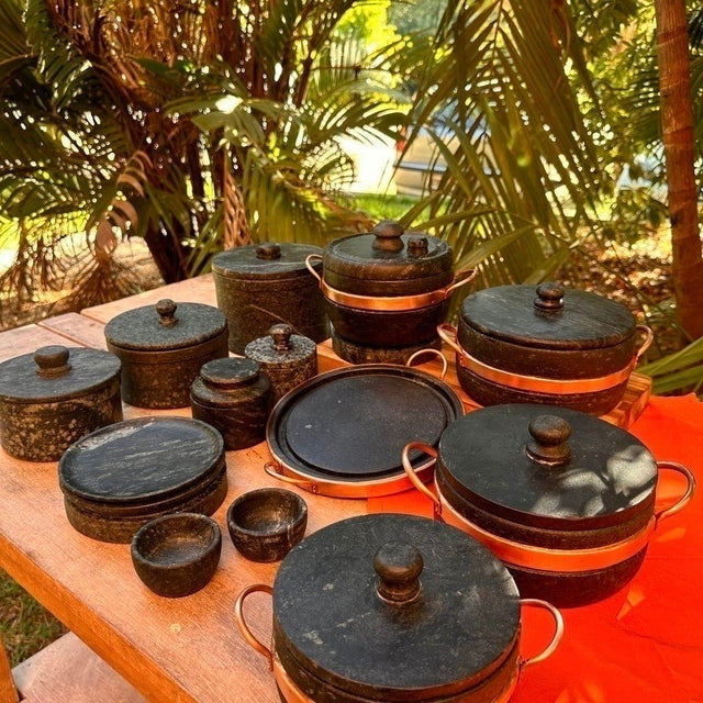 Kit Completo em Pedra Sabão – 16 Peças + E-book Exclusivo