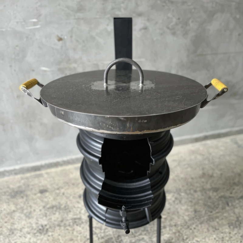 Fogareiro a Lenha + Disco Com Borda – Bigorna Cutelaria